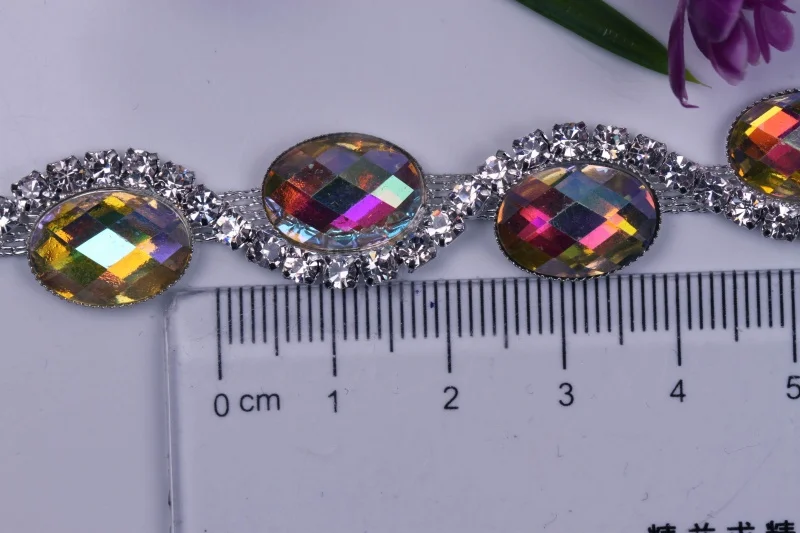 Wholesale Crystal Rhinestone Chain Trimming Bridal Sash Rhinestone Trim Applique Wedding Belt Garment Accessories RC70529