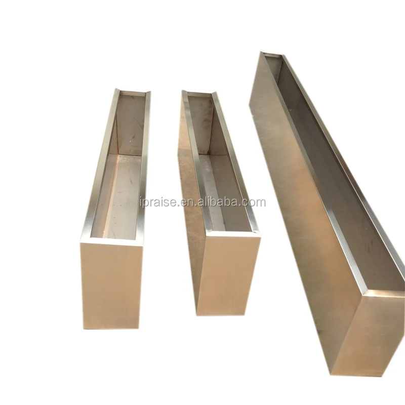 Large Rectangular Planter Pot Metal Stainless Steel Flowerpot / Planter Boxes / plant pot