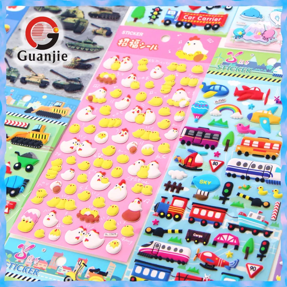 decorative puffy christmas sticker for kids