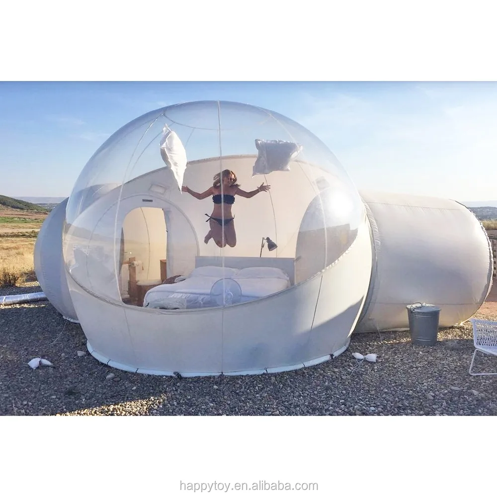 HI CE hot sale clear bubble room hotel outdoor lights inflatable tent bubble for camping or advertising