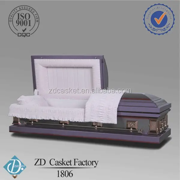 Chinese funeral purple steel caskets(1806)