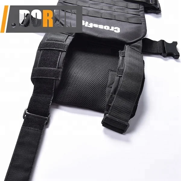 Adjustable Weighted Vest URBAN DARK by Tribe WOD, Workout Vest for Men and Women Weight Vest for 5lb 10 lb weight plate use