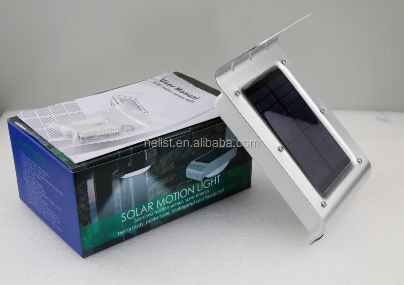 2016 Новый Тип LED Solar Датчик Движения Настенный Светильник с Литий-Ионный Аккумулятор