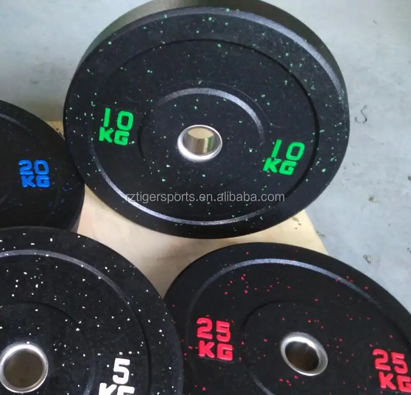 Цвета крапинок привет-temp с прорезиненным бампером диск для поднятия тяжестей