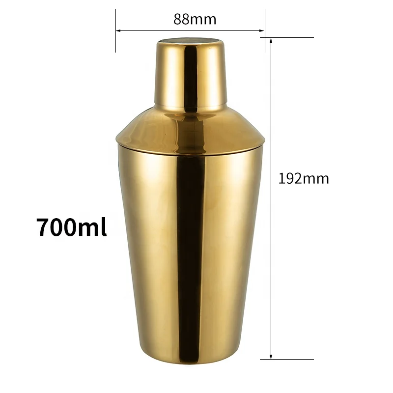 Factory Direct Bar tools 500ml Copper Stainless Steel  Shaker  bottle for party bartender kit