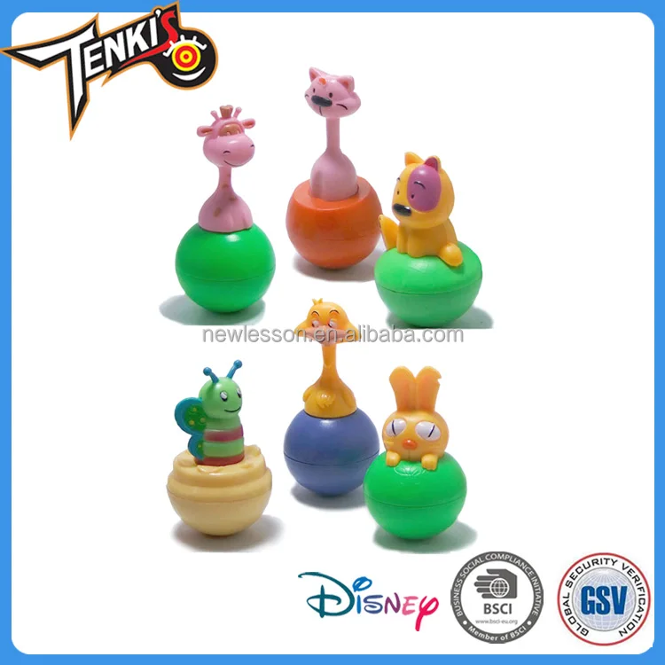 Alibaba благодарны симпатичные 6 моделей животных набор пластиковых массажер игрушки для детей