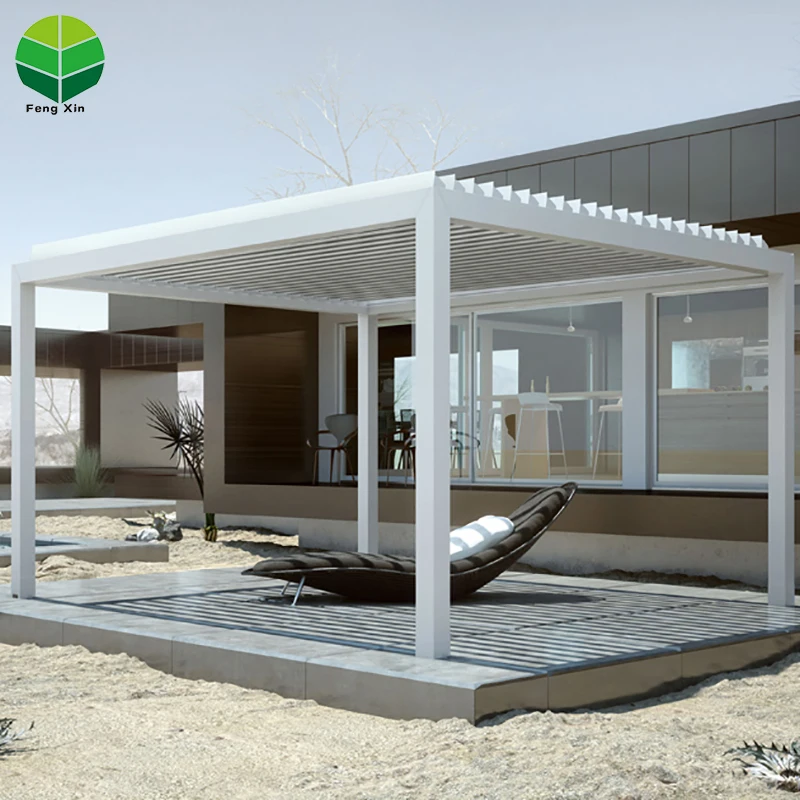 Outdoor Modern Cheap Aluminum Sun Shading Pergola with Curtains Vergola