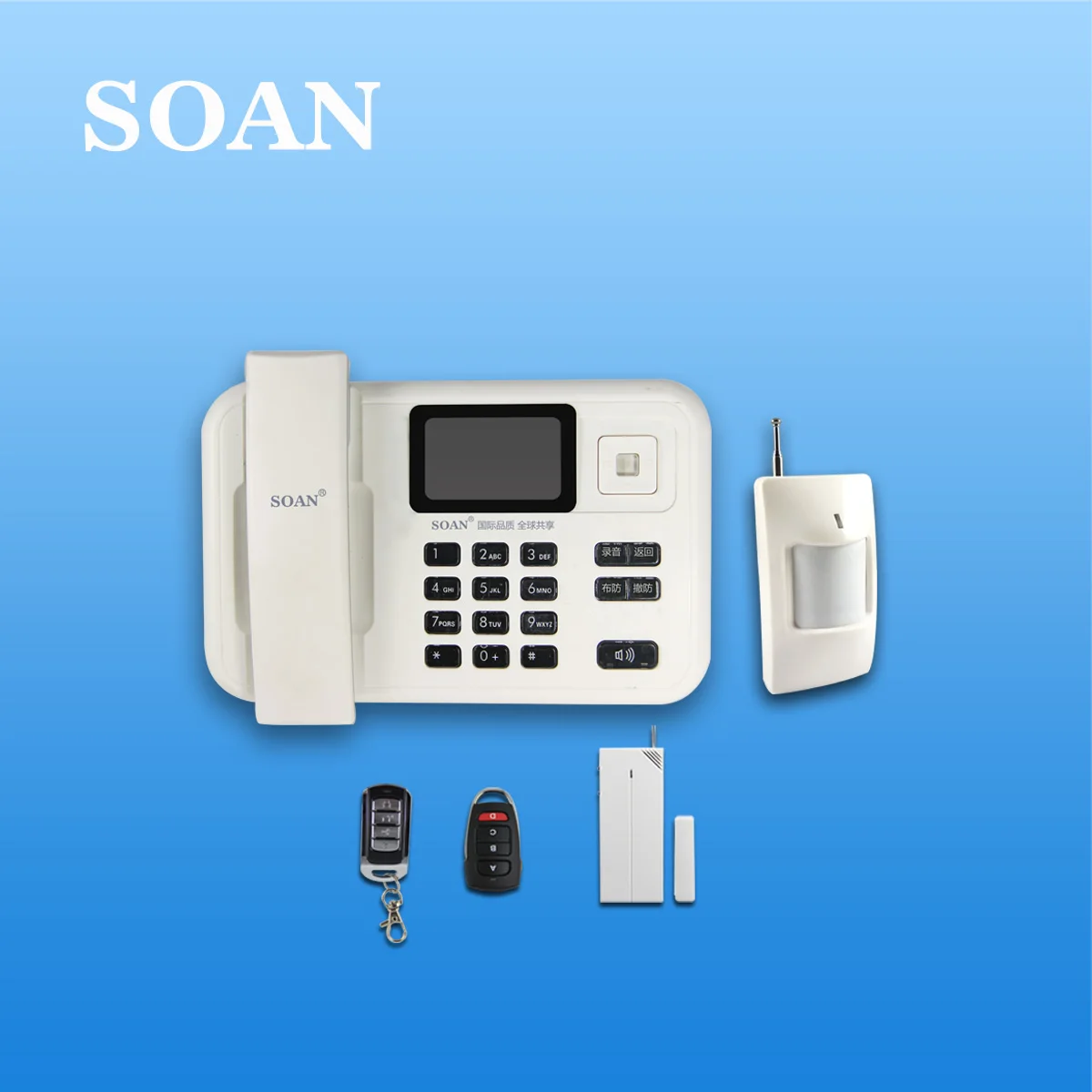 работы с 256 беспроводные детектор с телефоном с функцией gsm смарт домашний сигнал тревоги системы