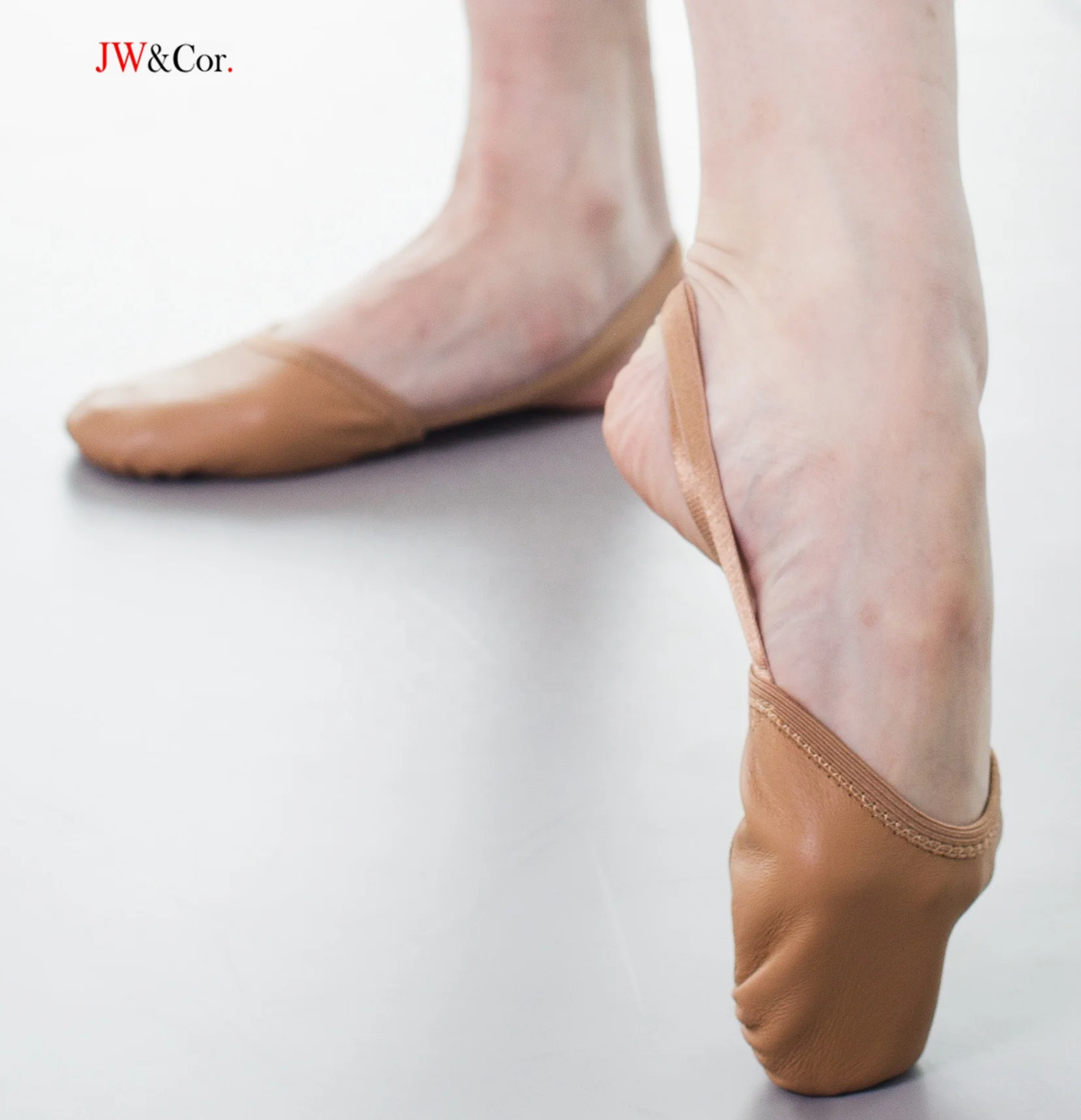 JW Wholesale kids adults Leather Half Sole Turner Ballet Shoes