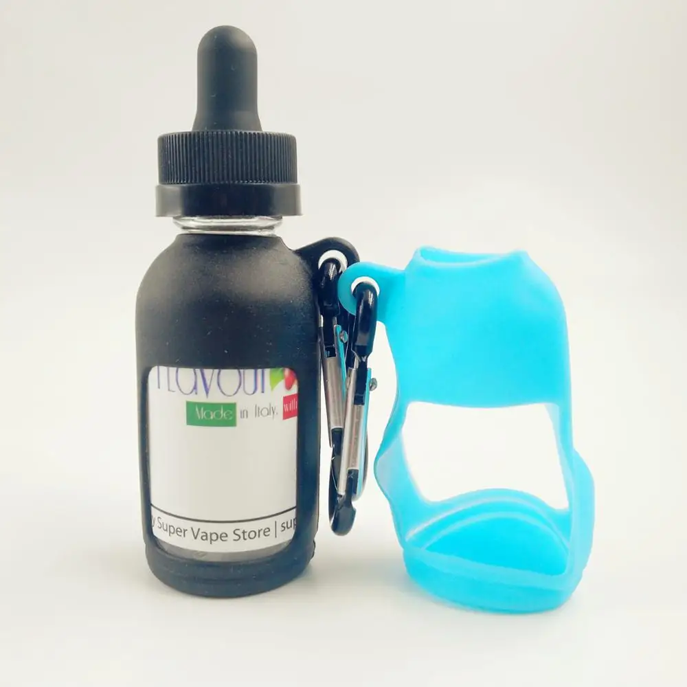 Mixed colors carrying Silicone case with holder for glass eliquid dropper bottles 10ml 15ml 30ml