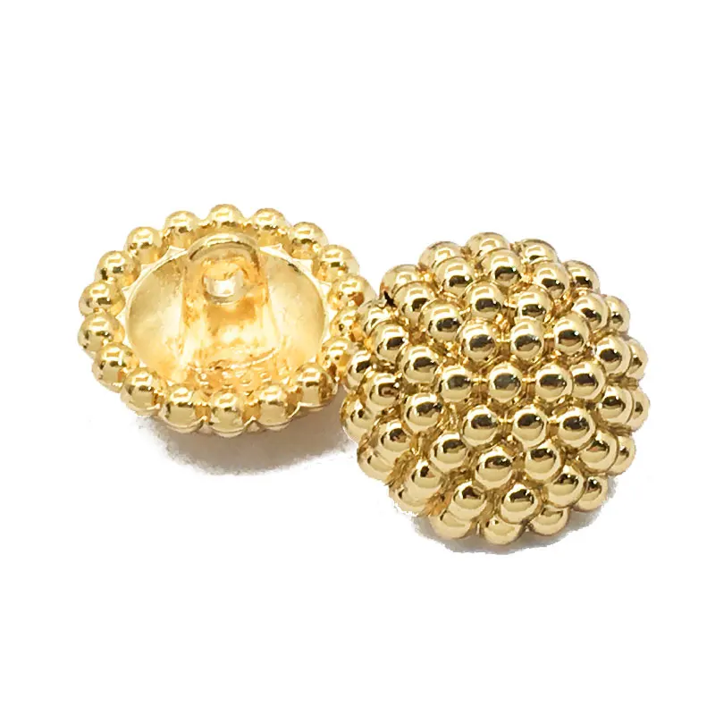 Luxury Zamac Combined Flat Blouse 2-Hole Custom Made Pearl Printed Metal Children Mini Button Black