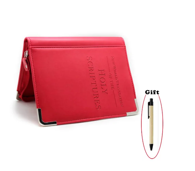 Custom PU Leather Bible Book Cover With Zipper