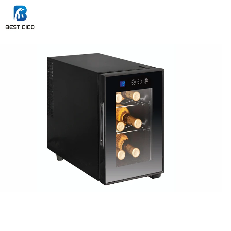 16L Mini Portable Thermoelectric Wine Cellar Wine Cooler With Digital