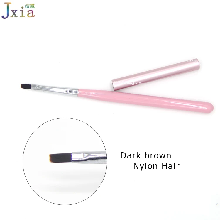 2018 Jiexia New Trending Nail Art Pen Dotting Drawing Painting UV Gel Liner Polish Brush with Metal Cap