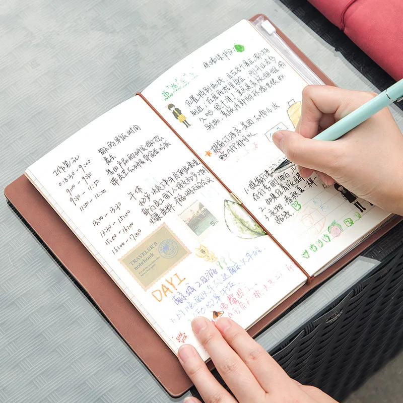 2019 fashion new design agenda planner travel diary hand book dot grid notebook with band