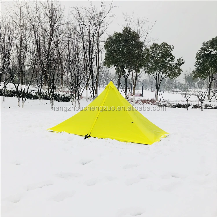 Ultralight Pyramid Snow Tent,CZX-245B Ultralight Waterproof Double Layers 2~3 Person Pyramid Tent for Four Season Camping