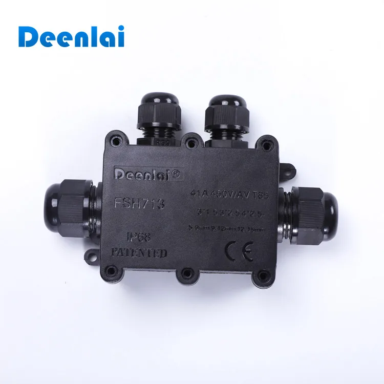 4-WAY Small IP65 IP68 Plastic Waterproof Electrical Outlet Junction Box