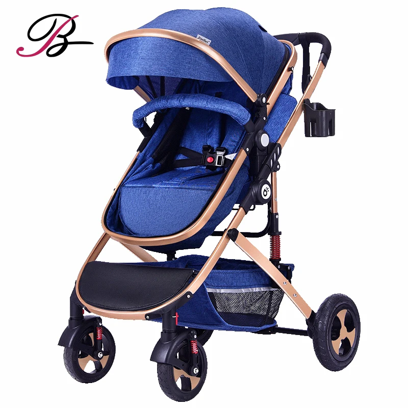 Promotion Luxury high landscape baby carrier/high view golden tube baby pram/big space 3 in 1 baby stroller for baby,