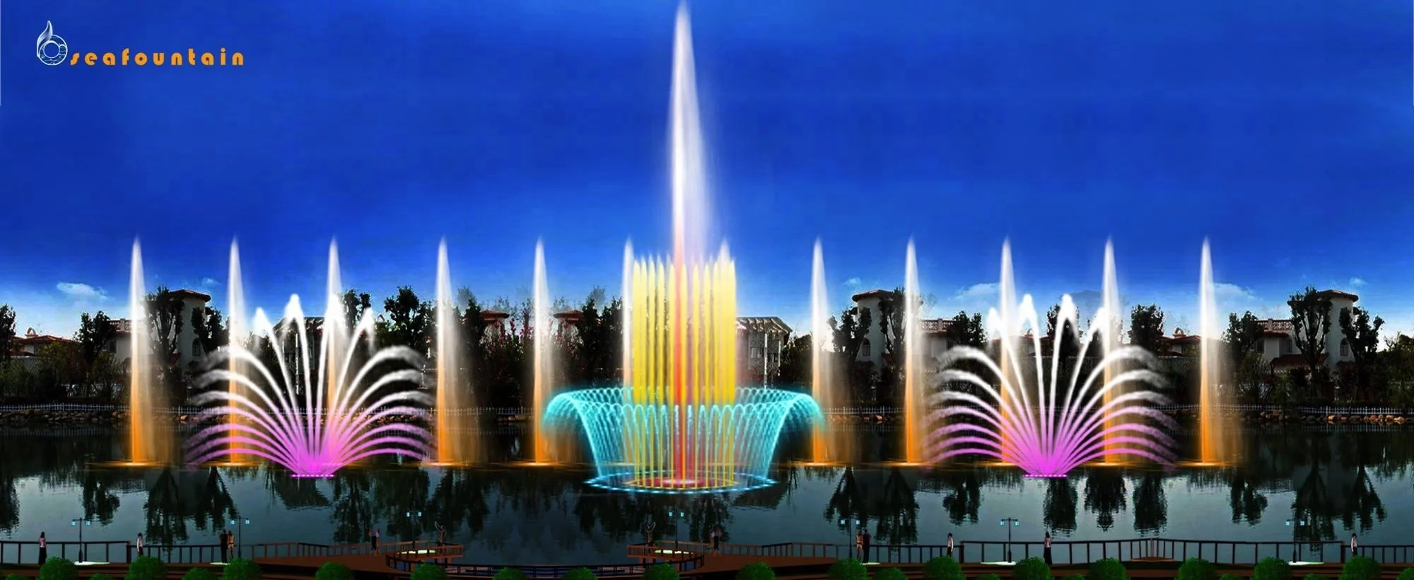 Garden or park modern fountains outdoor water decoration water show