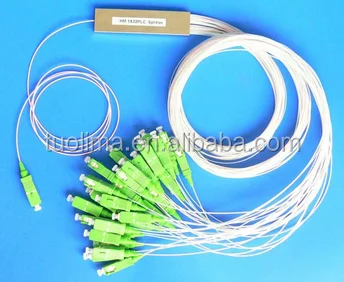 N [ Tuolima ] 1:16 0.9 мм мини тип оптический PLC сплиттер с разъемом SC / APC