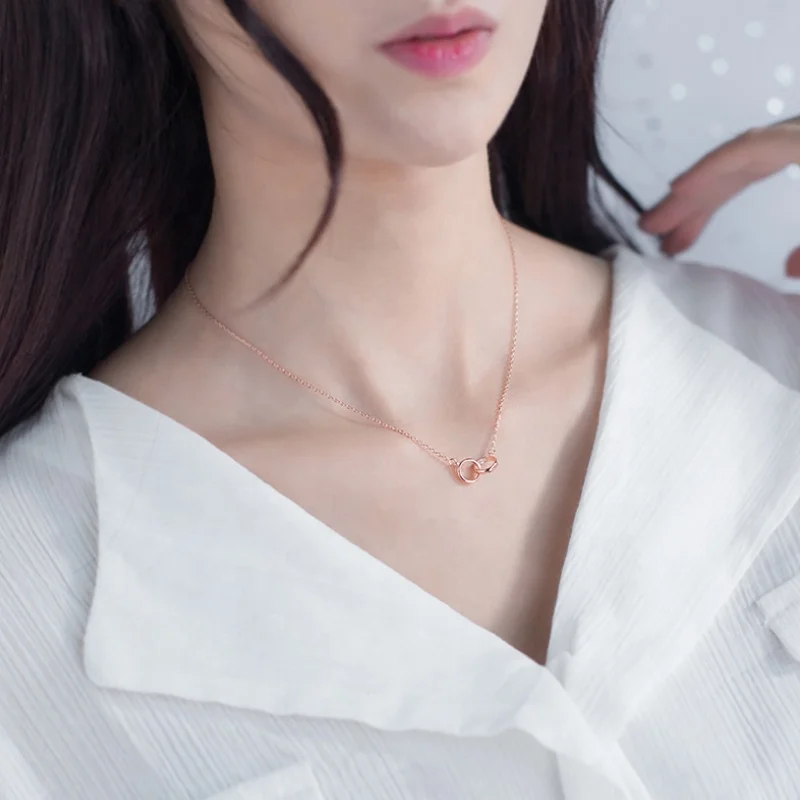 ladies Best Friends 925 Sterling Silver Interlocking Jewelry Ring