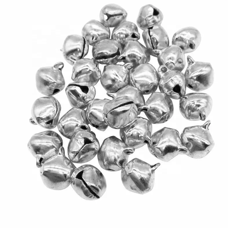 Hot Metal Jingle Bells  Christmas DIY Crafts 30pcs 3/4inch Silver Jingle Bell Metal Round Mini Bells