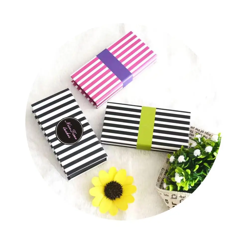 Hand made eyelashes box private label makeup eyelashes 3d extention mink 5 pairs  wholesale siberian  3d mink eyelashes
