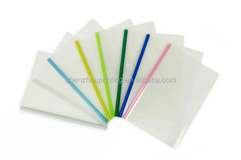
New design custom multi color file folder document holder slide binder clear file with swing clip 