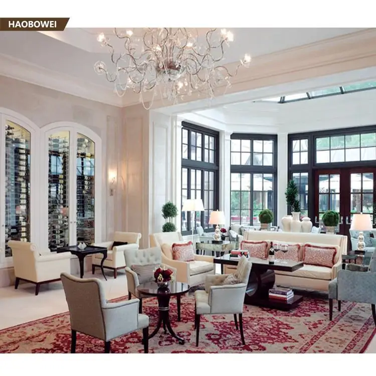 Hot sale hotel lobby sofa set classic hotel banquet sofa set