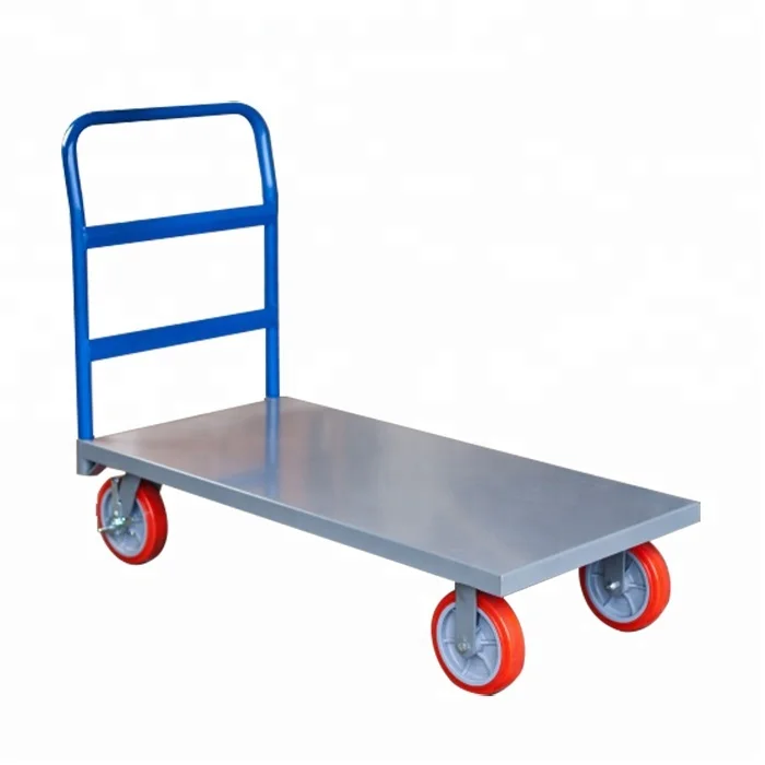 
High quality hand carts 500KG one layer portable folding handle platform trolley 