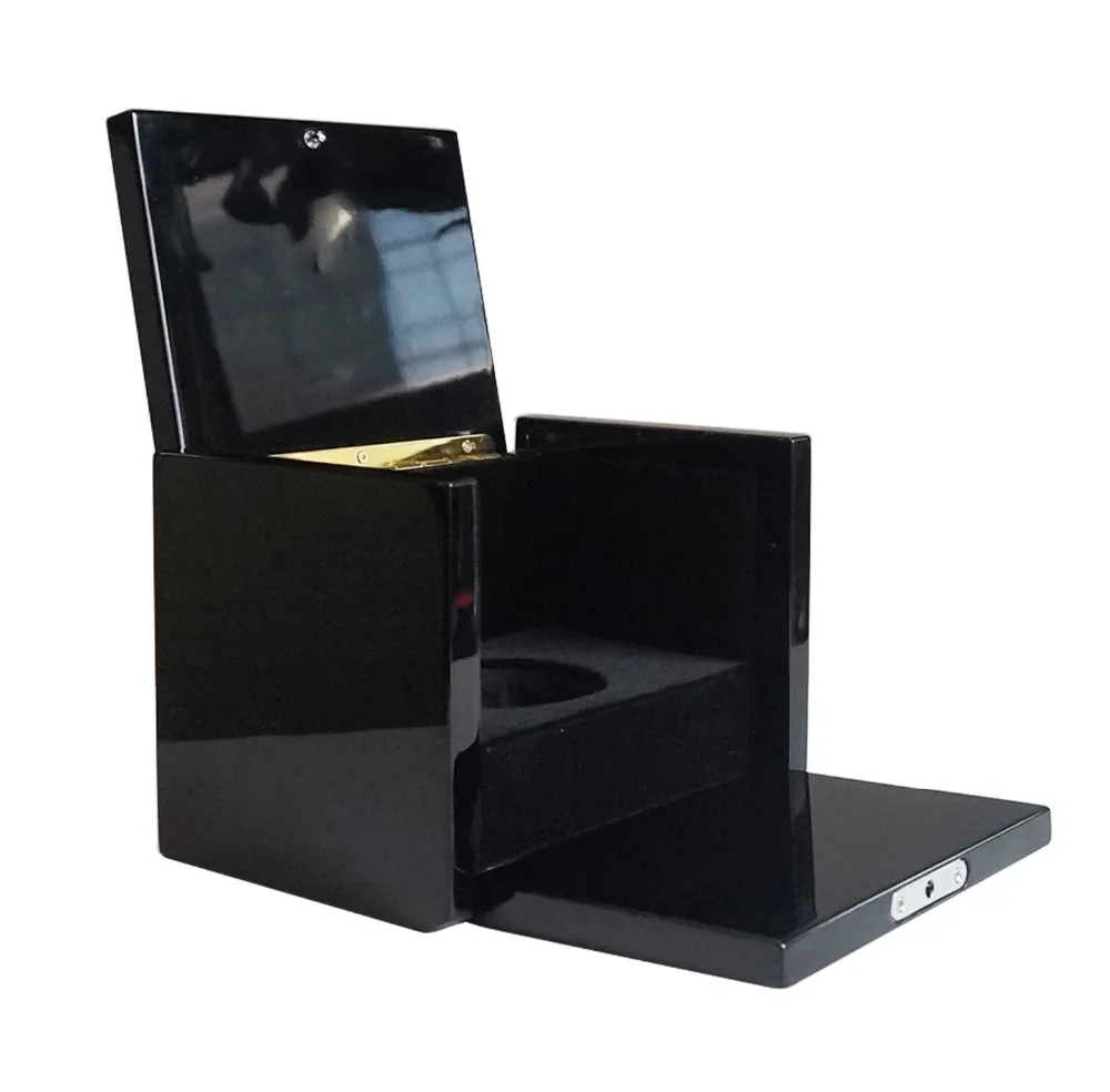 HW176 black Piano lacquer finish 12mm MDF wooden perfume bottle box