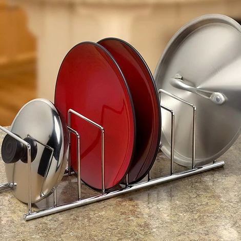 Hot Sale Kitchen Storage Shelve Pot Lid Rack Organizer