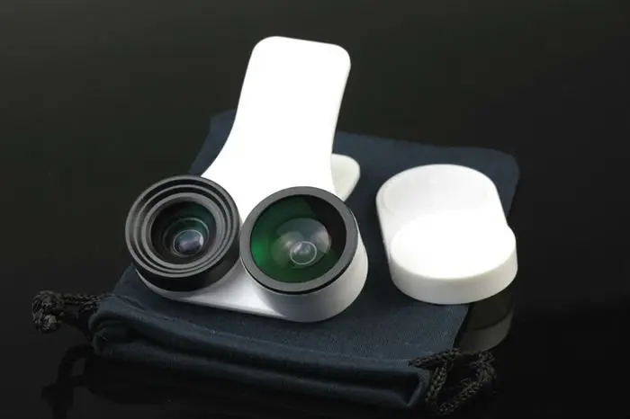 Универсальная 3 в 1 клип Объектив широкоугольный 0.67x + макро Рыбий глаз объектив для iPhone / Samsung HTC мобильных телефо