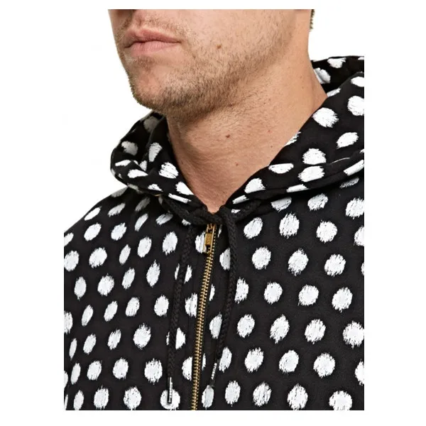 voluminous sweatshirts with scratched dots