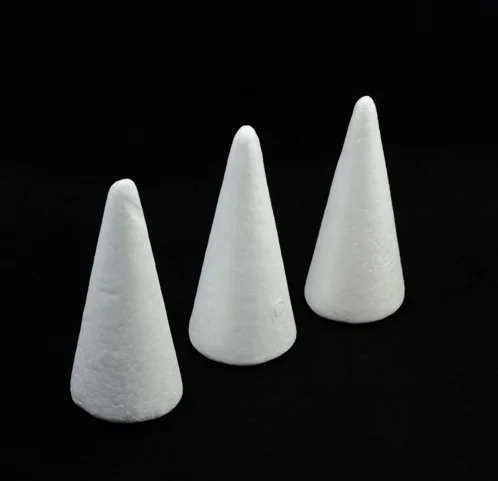 white craft christmas tree polystyrene styrofoam cone