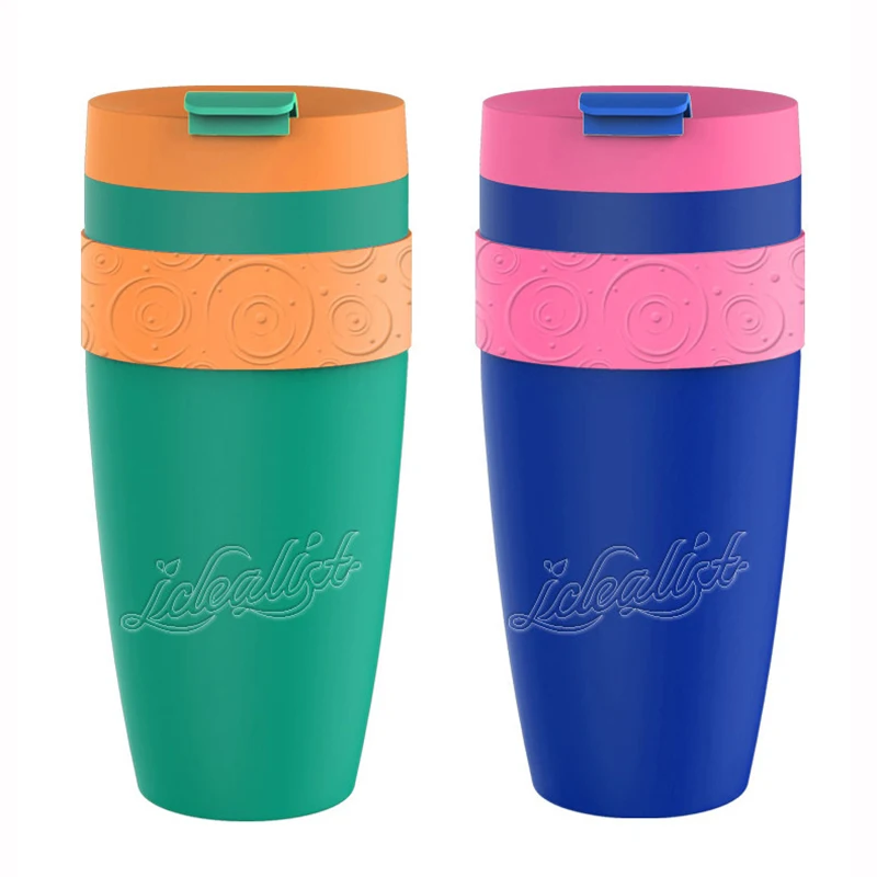 Free Sample 500ml 17oz Custom Logo Multiple Colors One Hand Operation Custom Coffee Mugs