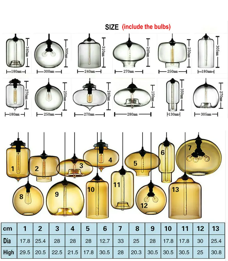 
Modern Contemporary Hand Blown Color Glass Ball LED Ceiling Hanging Chandelier Pendant Light for Kitchen Room 
