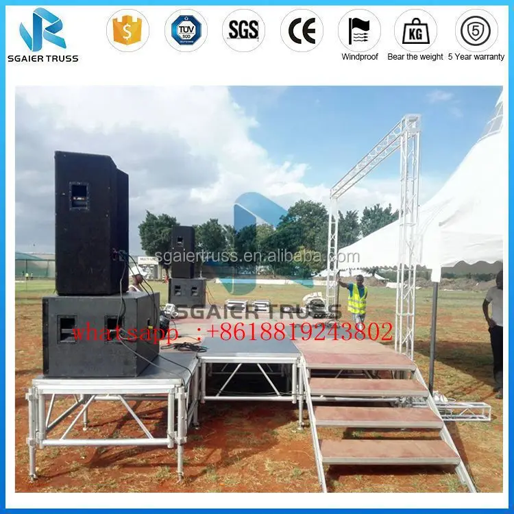 TUV CE 750KG Loading Testing Useful Truck Mobile Stages for