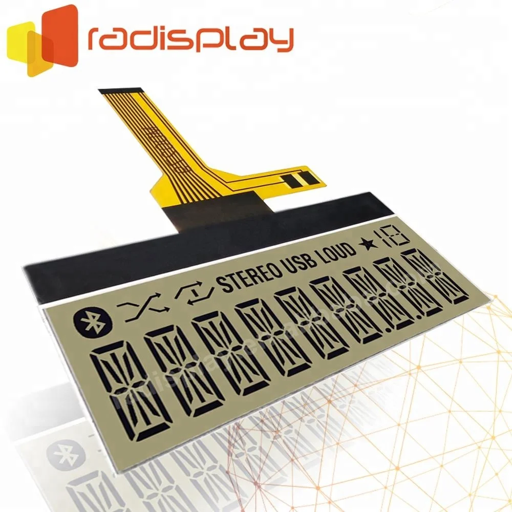 Custom Fpc Flexible 7 Segment COG  Lcd Display Module