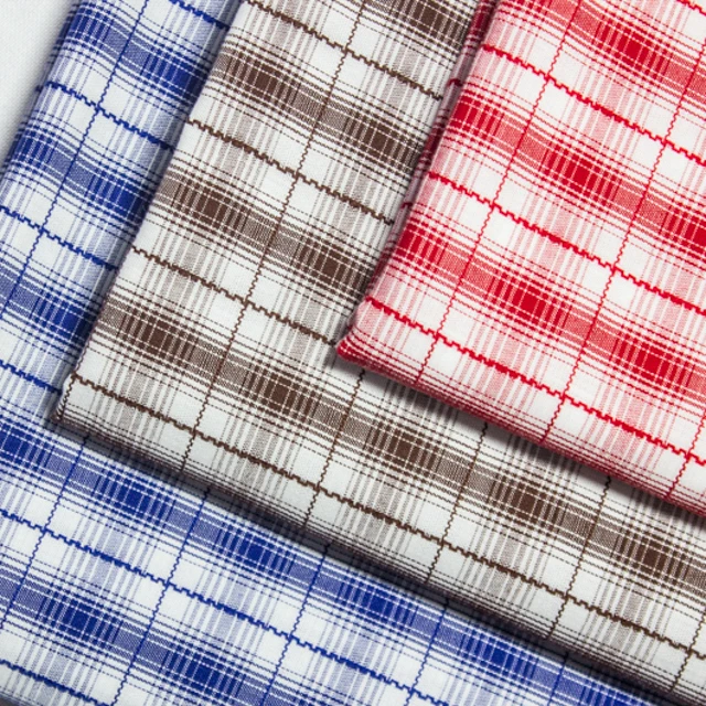 Customized 100% Cotton Madras Plaid Check Fabric New Designs 40s Warp Yarn Dyed Soft Twill Style for Girls Shirts Accessories