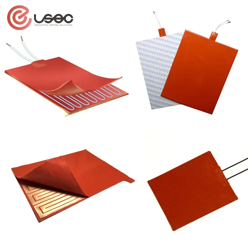 Индивидуальные промышленная электро резка для 3d принтера силиконовый гибкий нагреватель из силиконовой резины/обогреватель/нагревательная панель с помощью клейкой ленты 3м