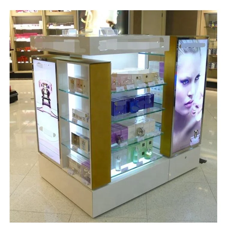 LUX Customized Wholesale Modern Display Shelving Showcase Cosmetic Store Layout Design