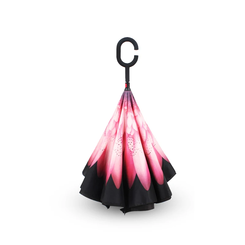 Ok Umbrella Factory Price Inverted Umbrella Double Layer Reverse Umbrella