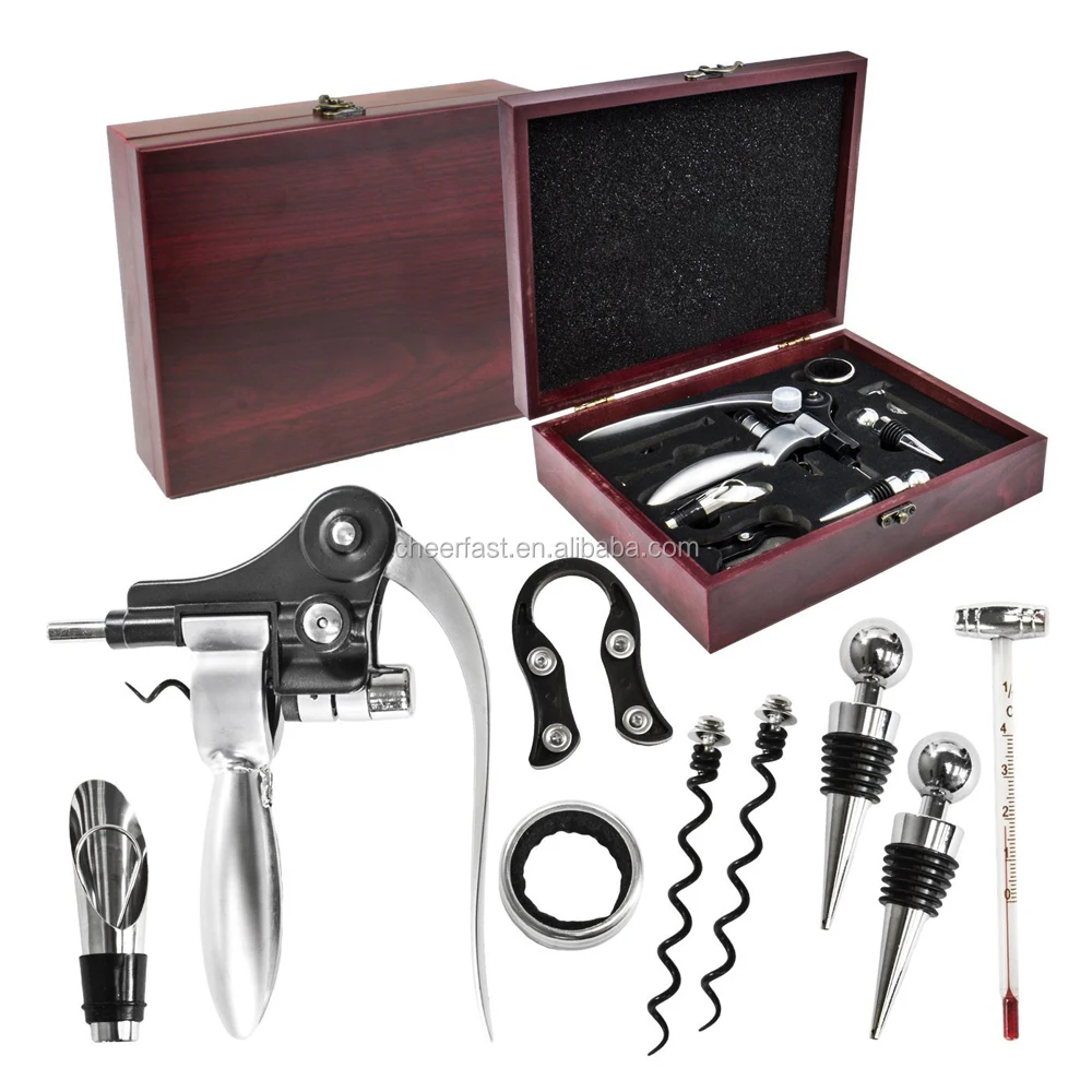 Подставка для кролика Cheerfast, подарочный набор для вина, 9 шт. аксессуаров в деревянной коробке