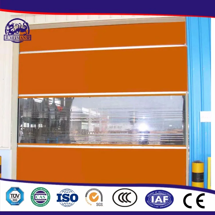 CE Certified Fast Rapid Automatic Industrial PVC High Speed Rolling Fabric Roll Doors