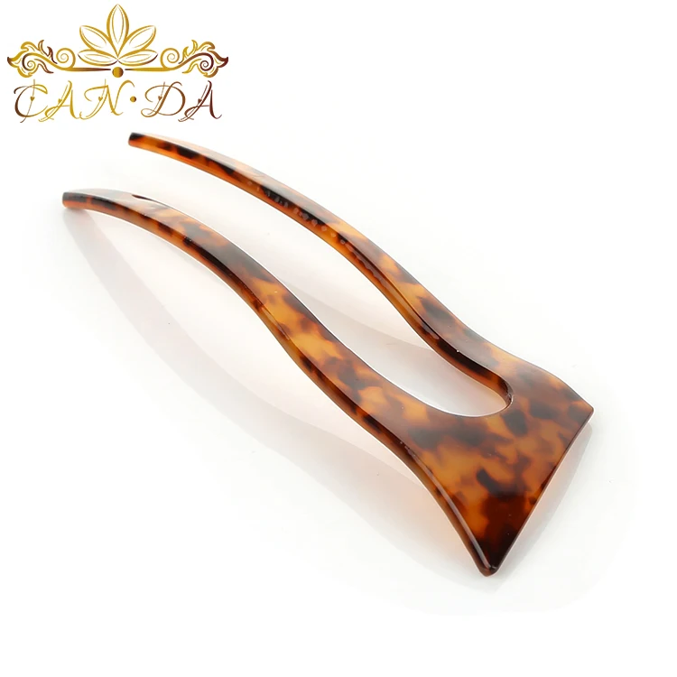 
Traditional design acetate u shaped women hair decoration hair stick Chinese style hair pins 