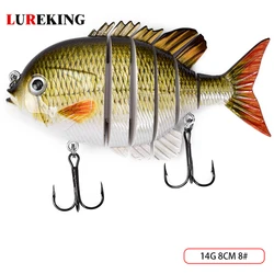 Lureking 80mm/14g Saltwater Fishing Lures, Jointed Fishing Lures For Blue Marlin