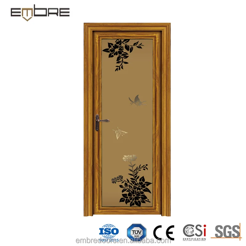 Oval glass entry door with aluminum panel and glass door for optional