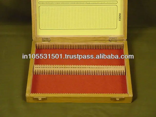 Wooden Microscope Slide Box Lab Consumables Laboratory Research Instruments Lab Application Customized CBY - 054 IN;10122740 OEM