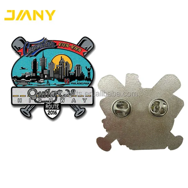 China Manufacturer Custom Made Soft Enamel Baseball Trading Pins
